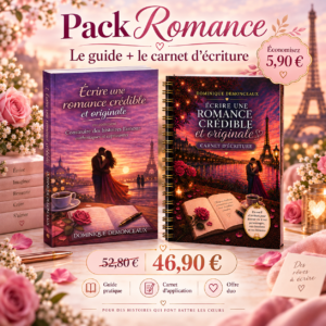 pack romance 1 livre et 1 carnet d'écriture